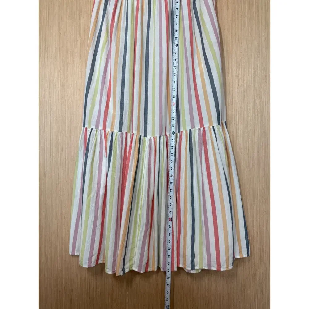 Old Navy Striped Tiered Maxi Swing Sundress Size Large Pockets Multicolor - Picture 10 of 13